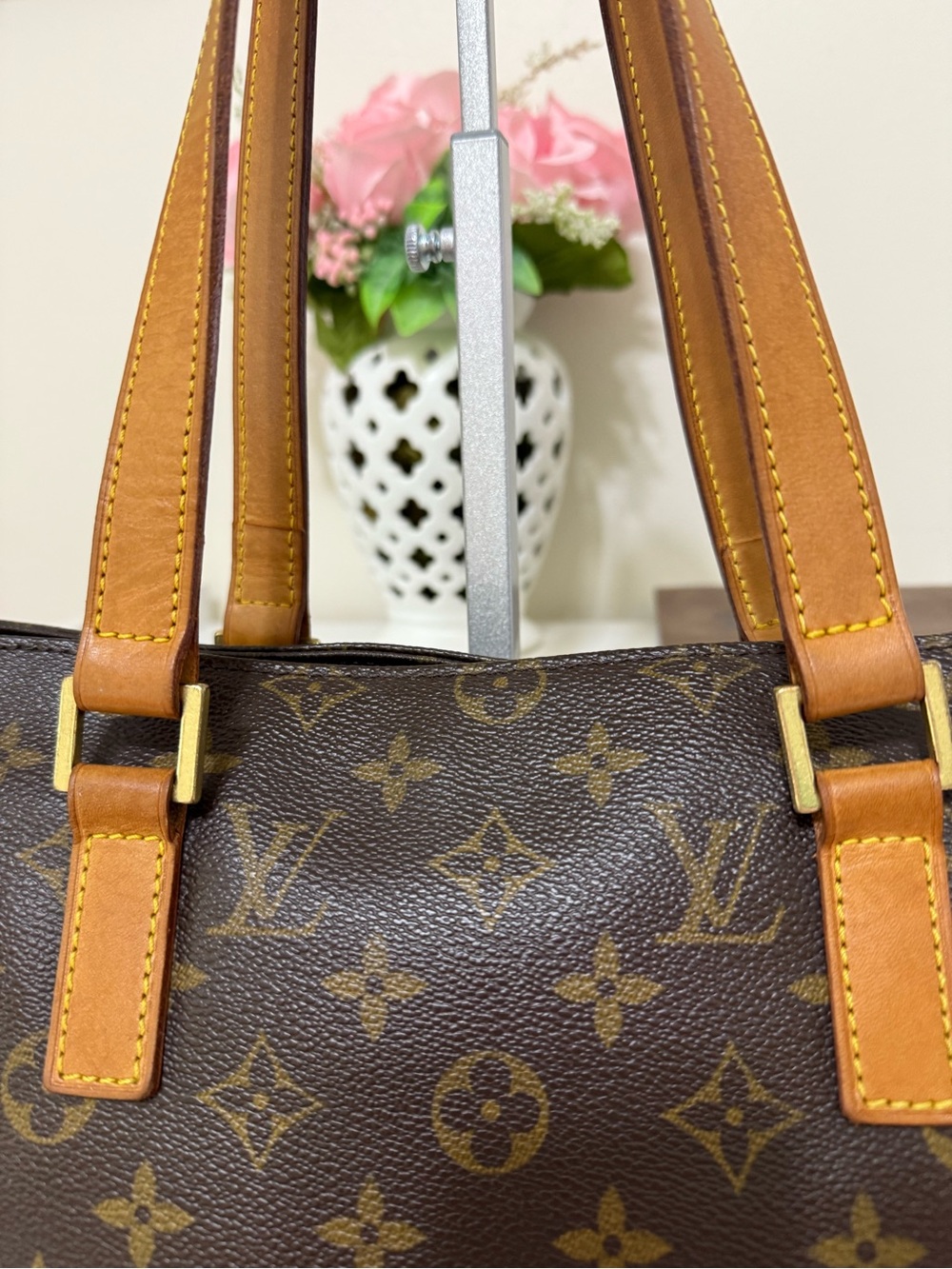 Louis Vuitton Cabas Piano Tote with Vachetta Leather DU0013 - Authentic FIRM $